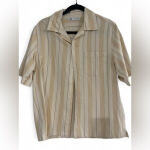 Men’s Zara relaxed fit button down shirt size M